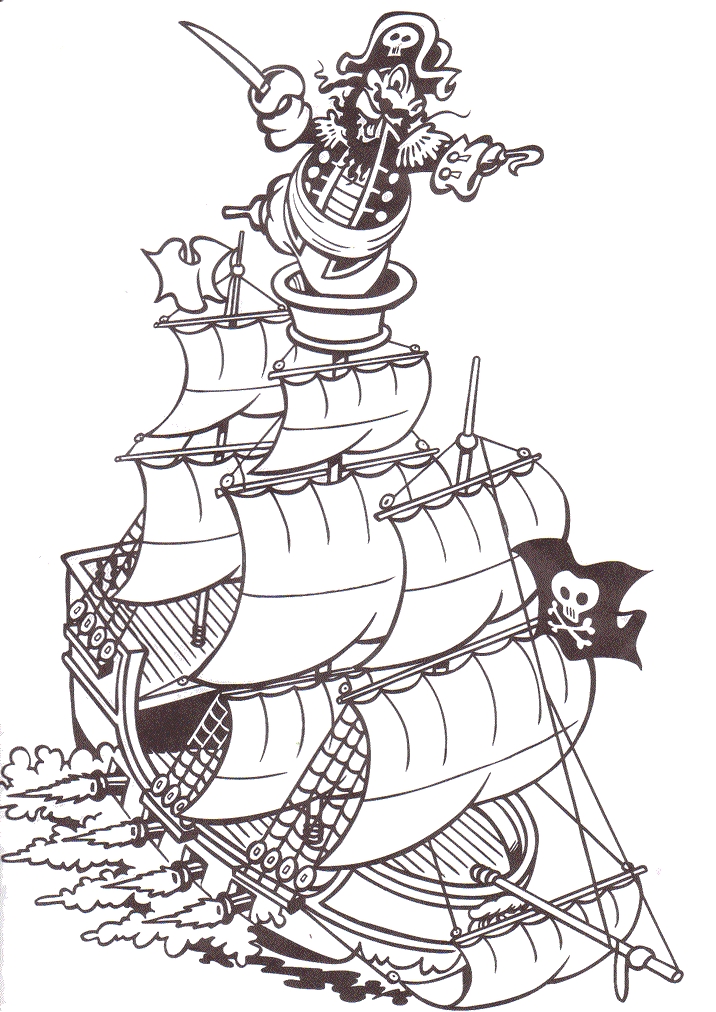 Ausmalbilde zum Ausdrucken Pirat 11