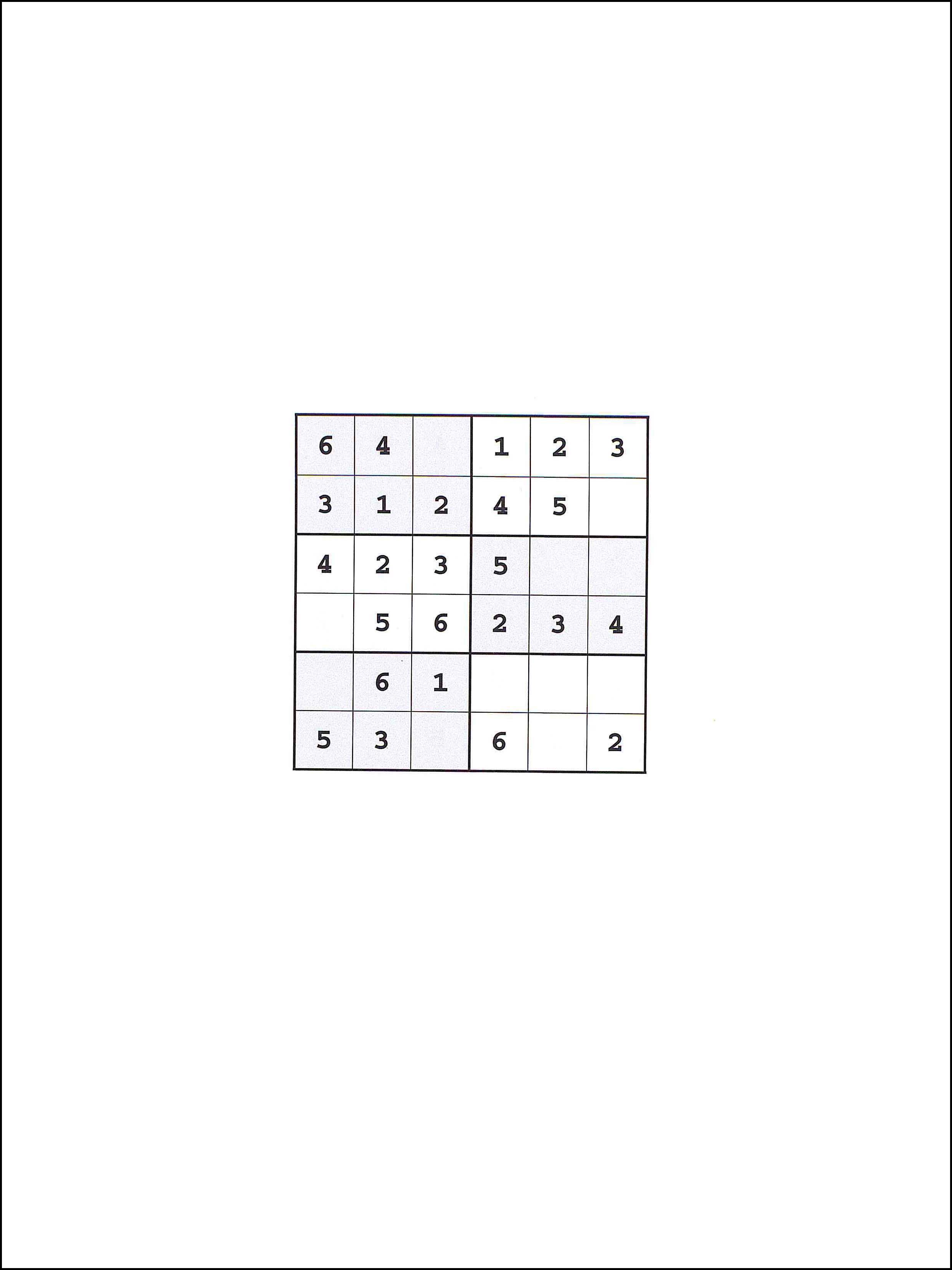 Sudoku 6x6 85