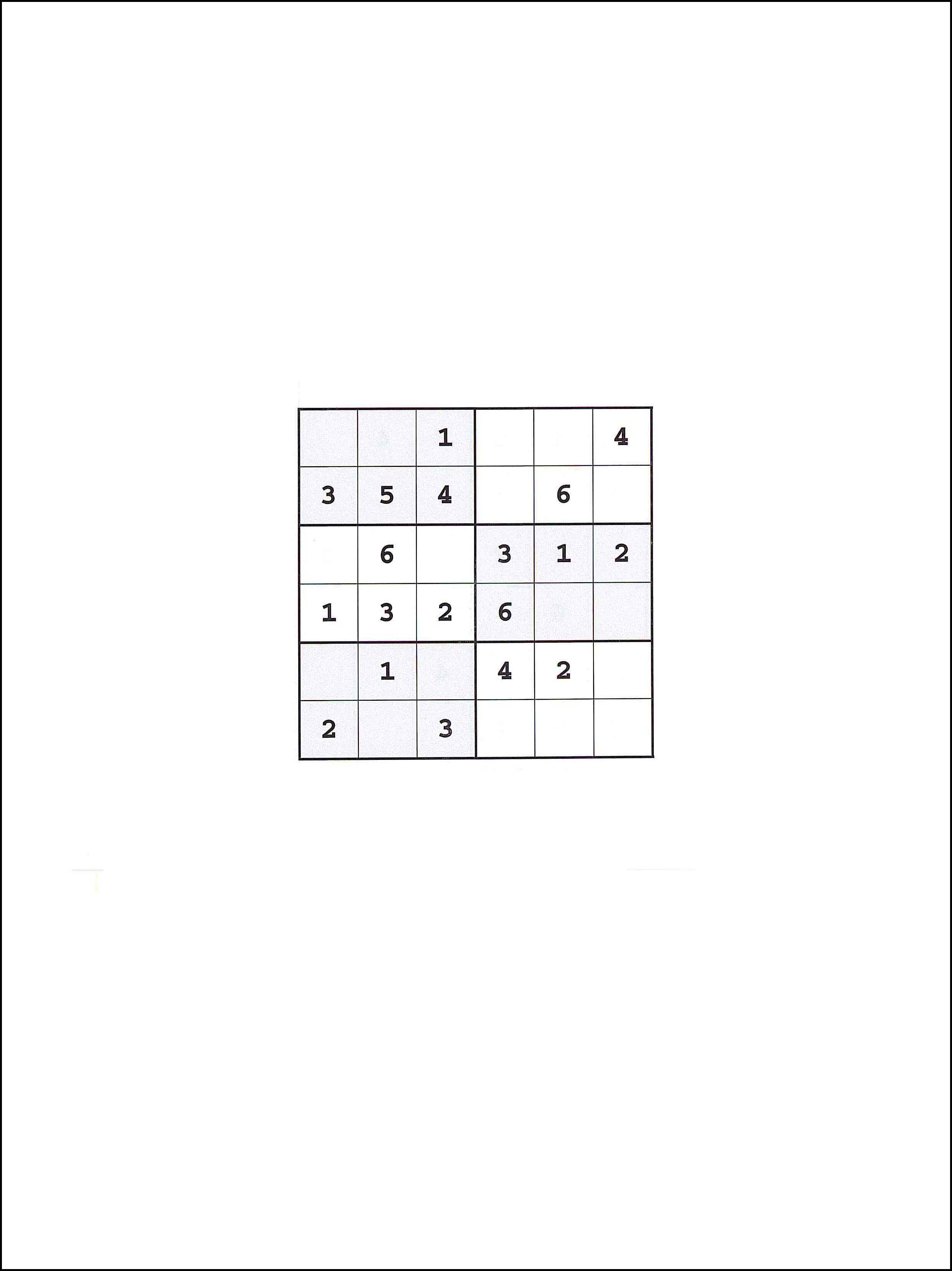 Sudoku 6x6 99