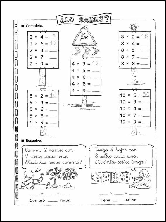 Funny Multiplikationen Spanisch zu lernen 6