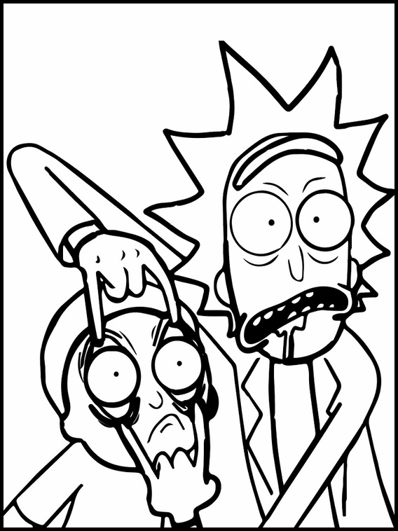 Bilder zum Ausmalen Rick and Morty 3