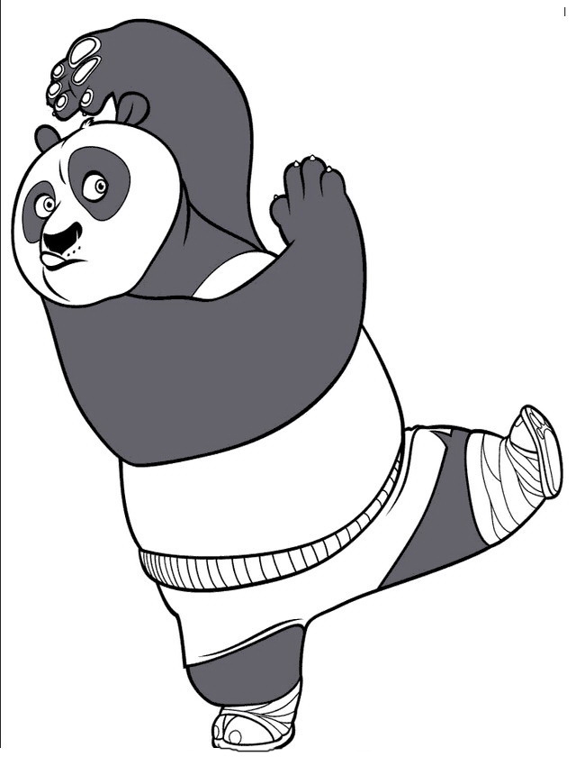 ausmalbilder kung fu panda für kinder 45